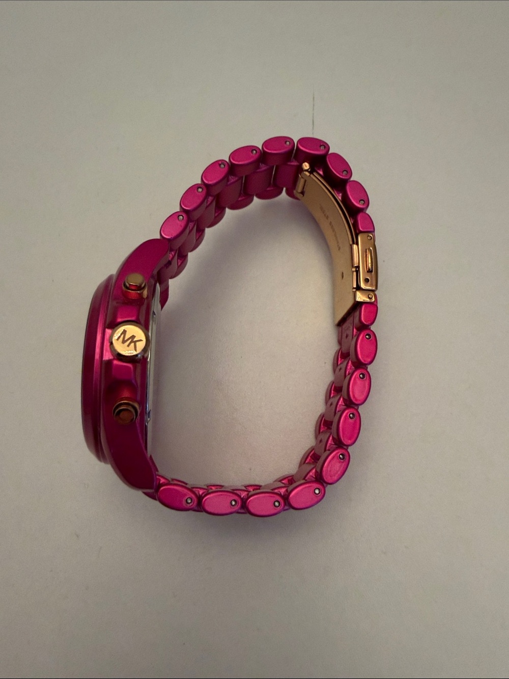Michael Kors Women's Pink Chronograph Bracelet Watch - Picture 4 of 7